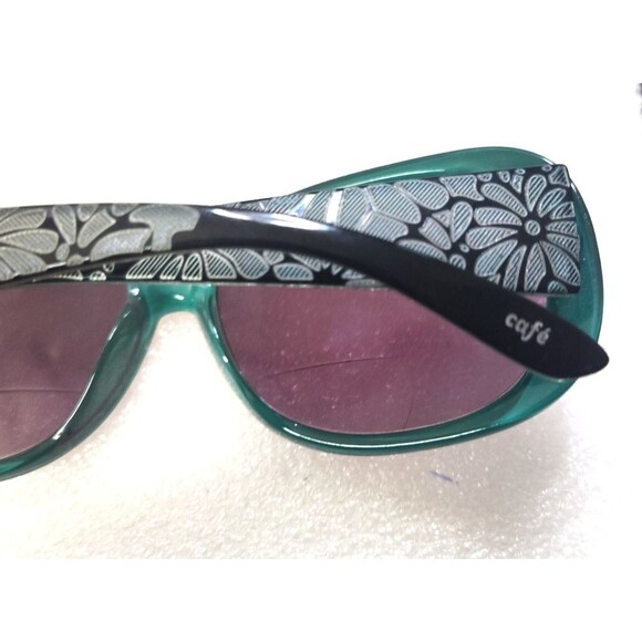 Cafe Danube Bifocal Sunglasses Readers +2.50 Green Floral 58-13-140 main image 9
